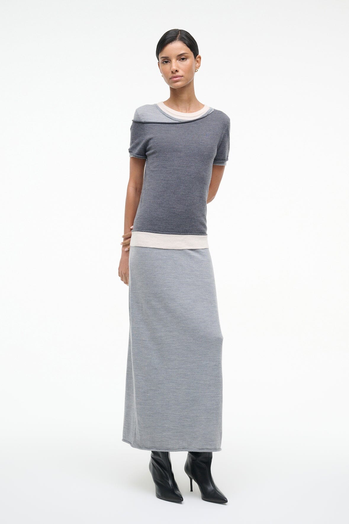 LYRIC DRESS HEATHER GREY MULTI