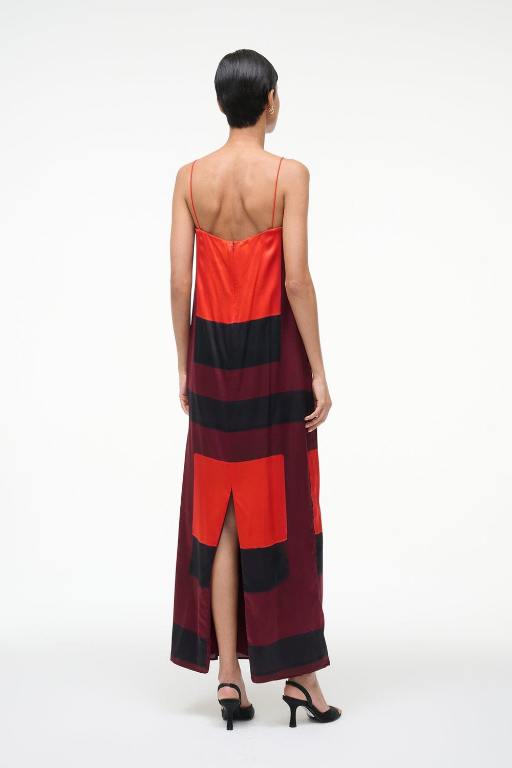 MAE SILK DRESS RUBY PRISM