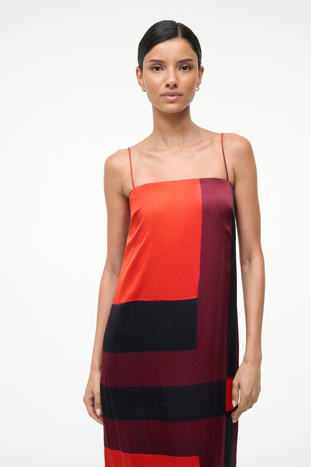 MAE SILK DRESS RUBY PRISM