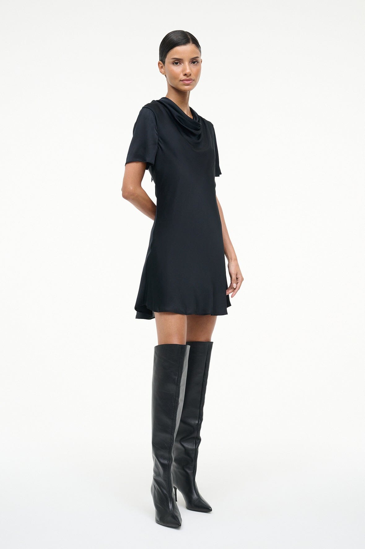IRIS SILK DRESS BLACK