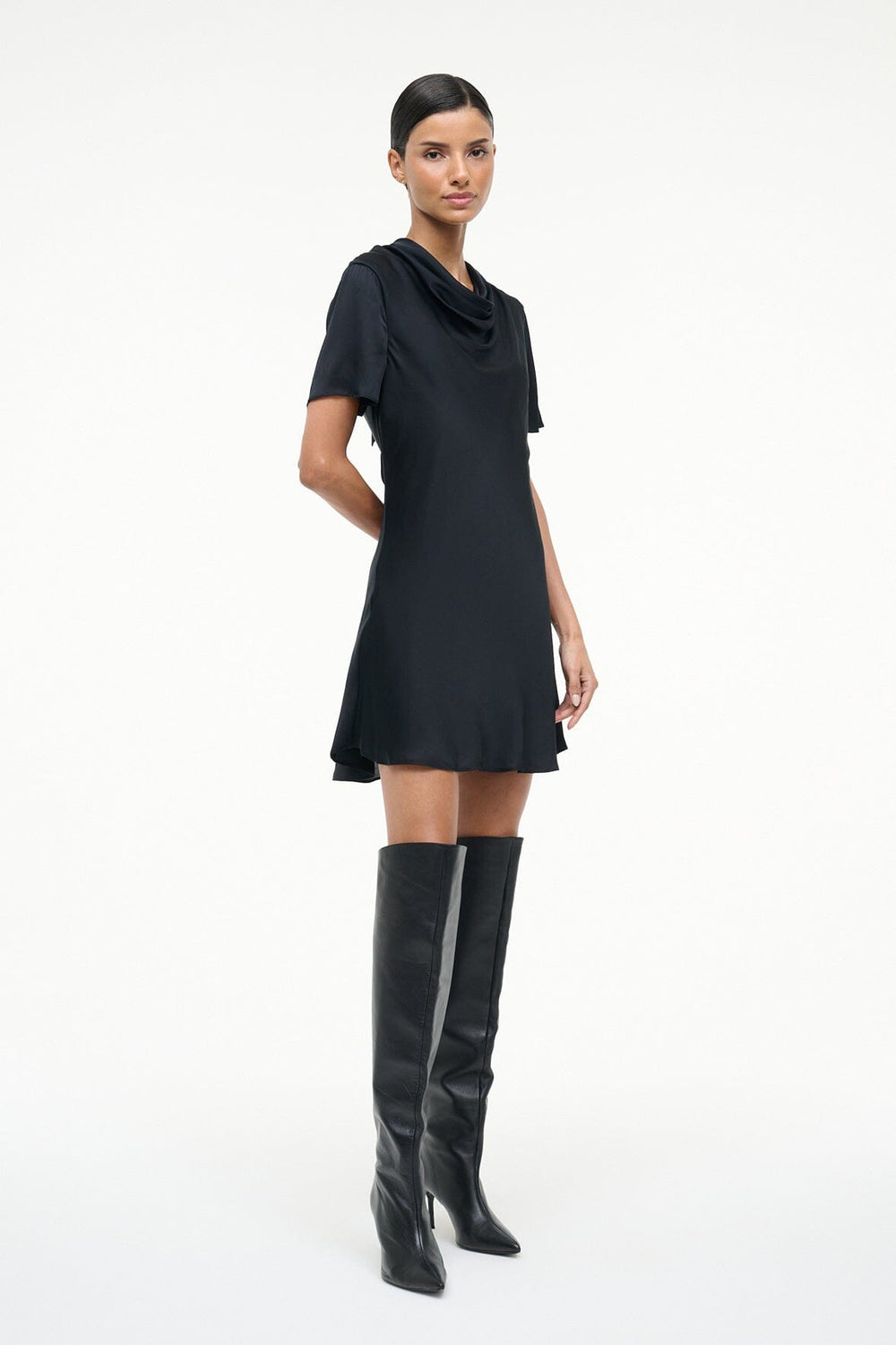IRIS SILK DRESS BLACK