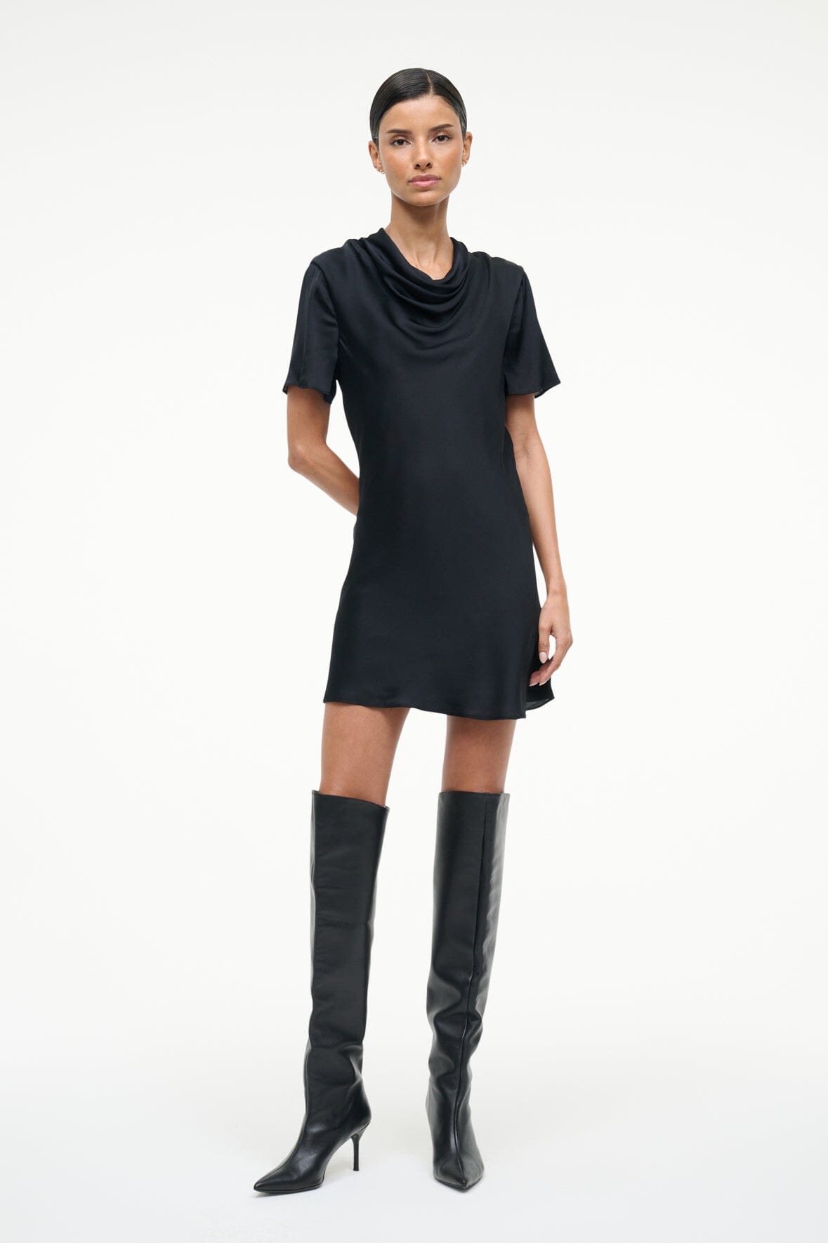 IRIS SILK DRESS BLACK