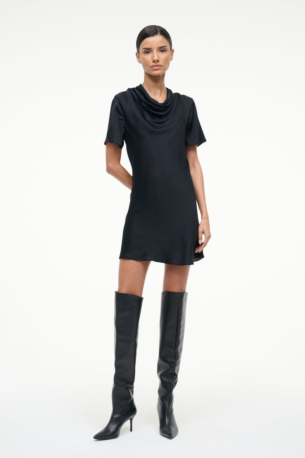IRIS SILK DRESS BLACK