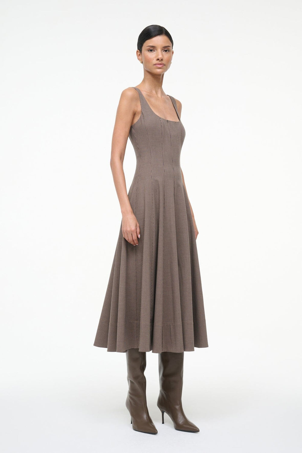 WELLS DRESS HOUNDSTOOTH