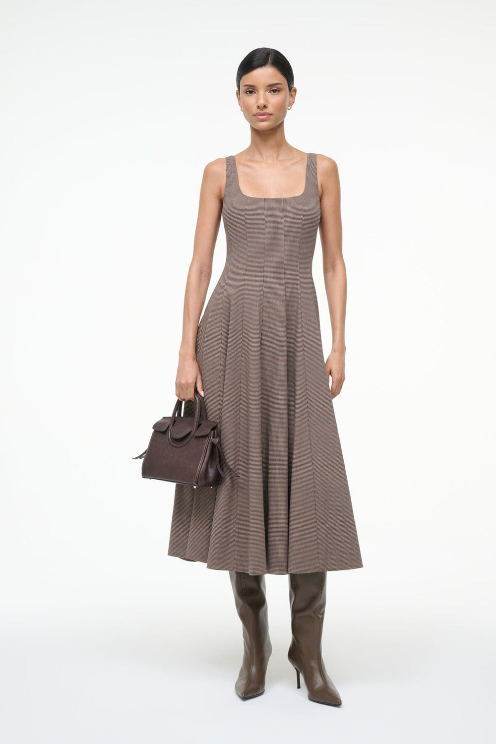 WELLS DRESS HOUNDSTOOTH