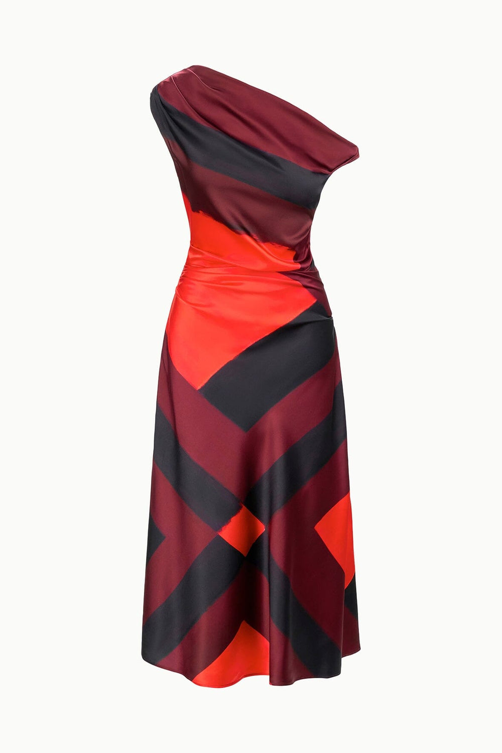 PHARE SILK DRESS RUBY PRISM