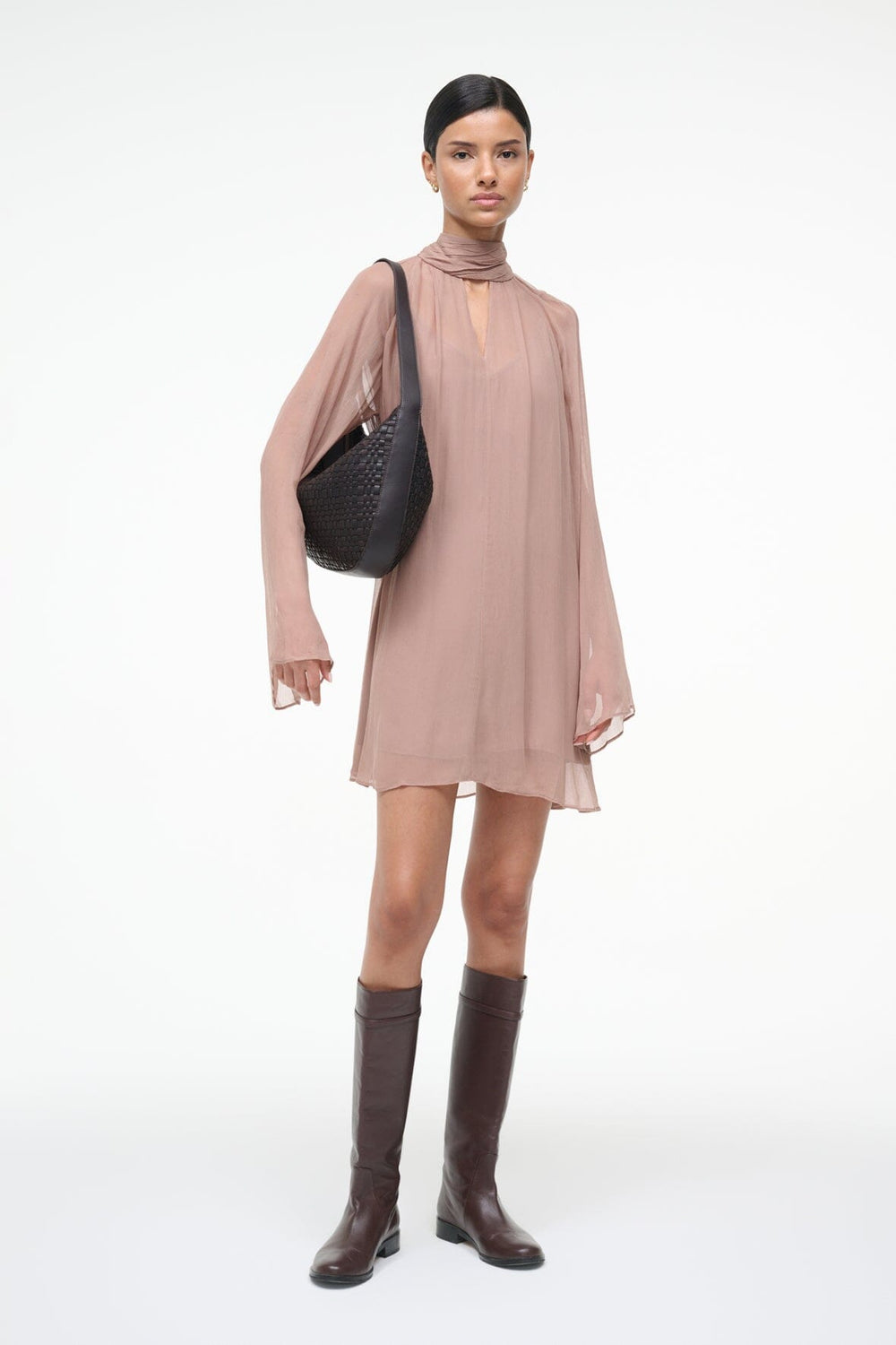 ESTHER MINI DRESS TAUPE