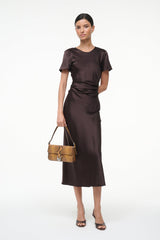 MARCEL SILK DRESS EARTH
