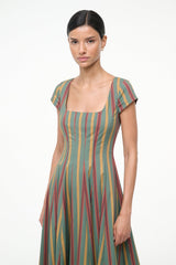 SHORT SLEEVE WELLS DRESS TRAILBLAZER STRIPE