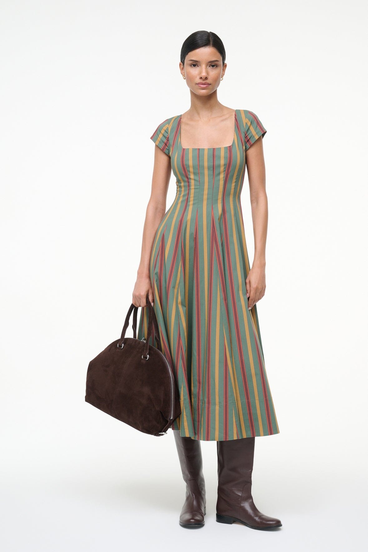 SHORT SLEEVE WELLS DRESS TRAILBLAZER STRIPE