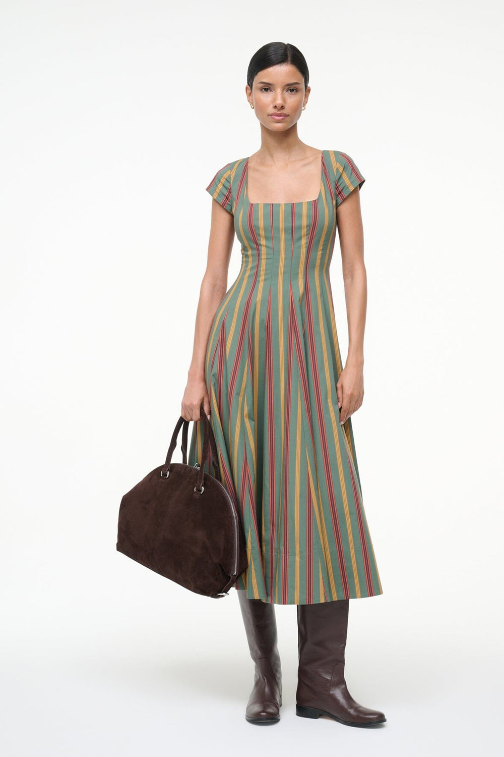 SHORT SLEEVE WELLS DRESS TRAILBLAZER STRIPE