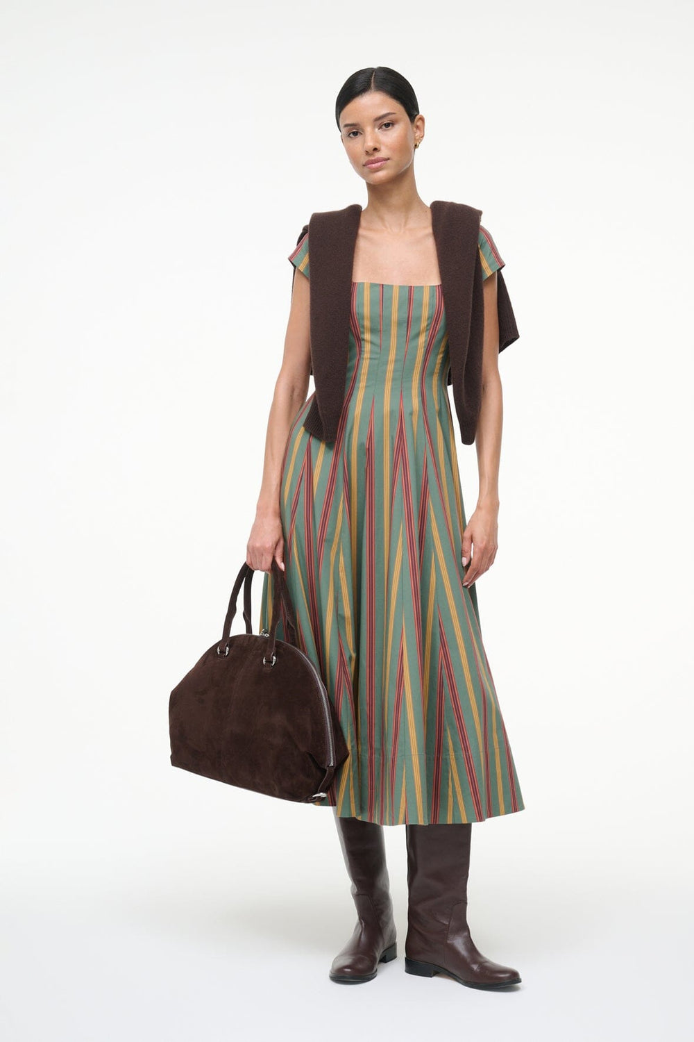 SHORT SLEEVE WELLS DRESS TRAILBLAZER STRIPE