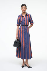 JOAN DRESS RAILROAD STRIPE