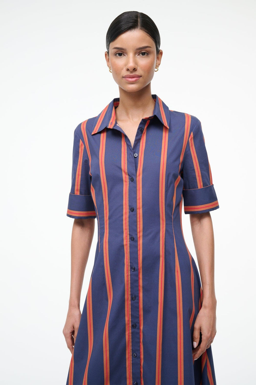 JOAN DRESS RAILROAD STRIPE