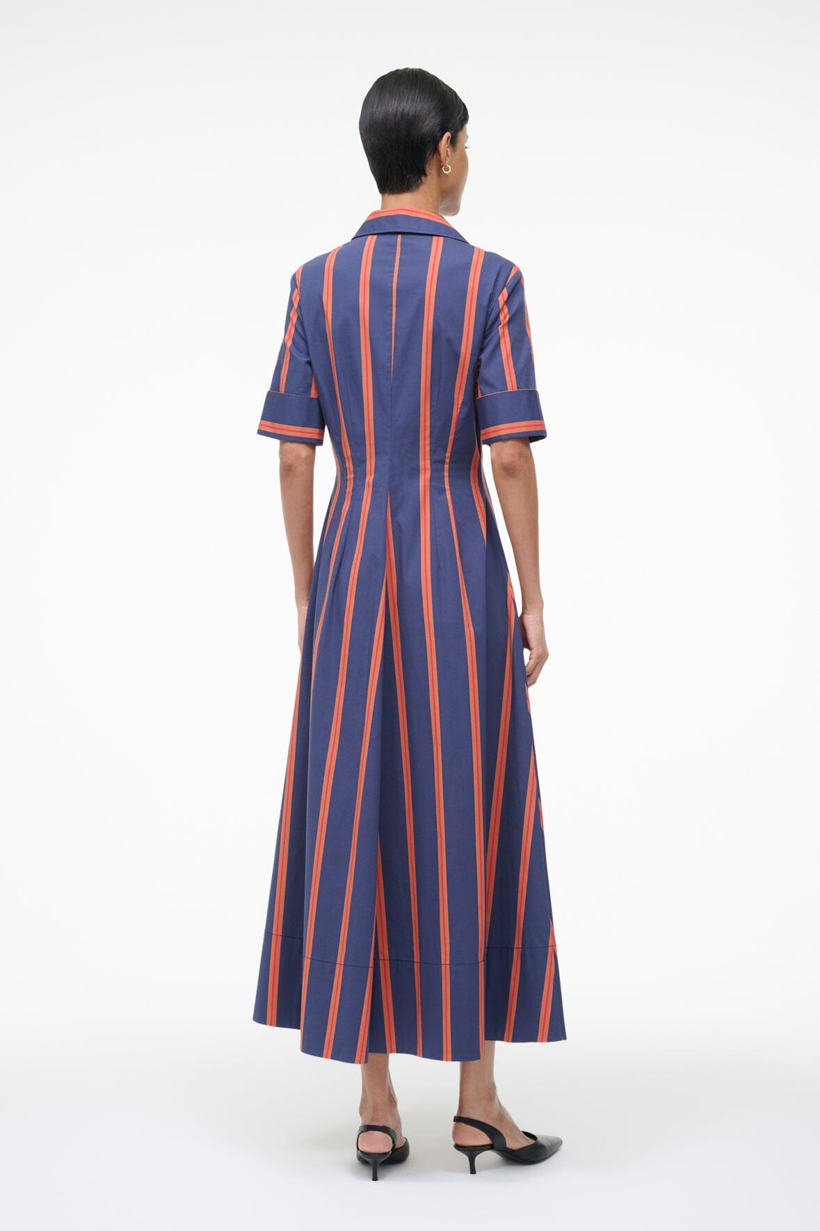 JOAN DRESS RAILROAD STRIPE