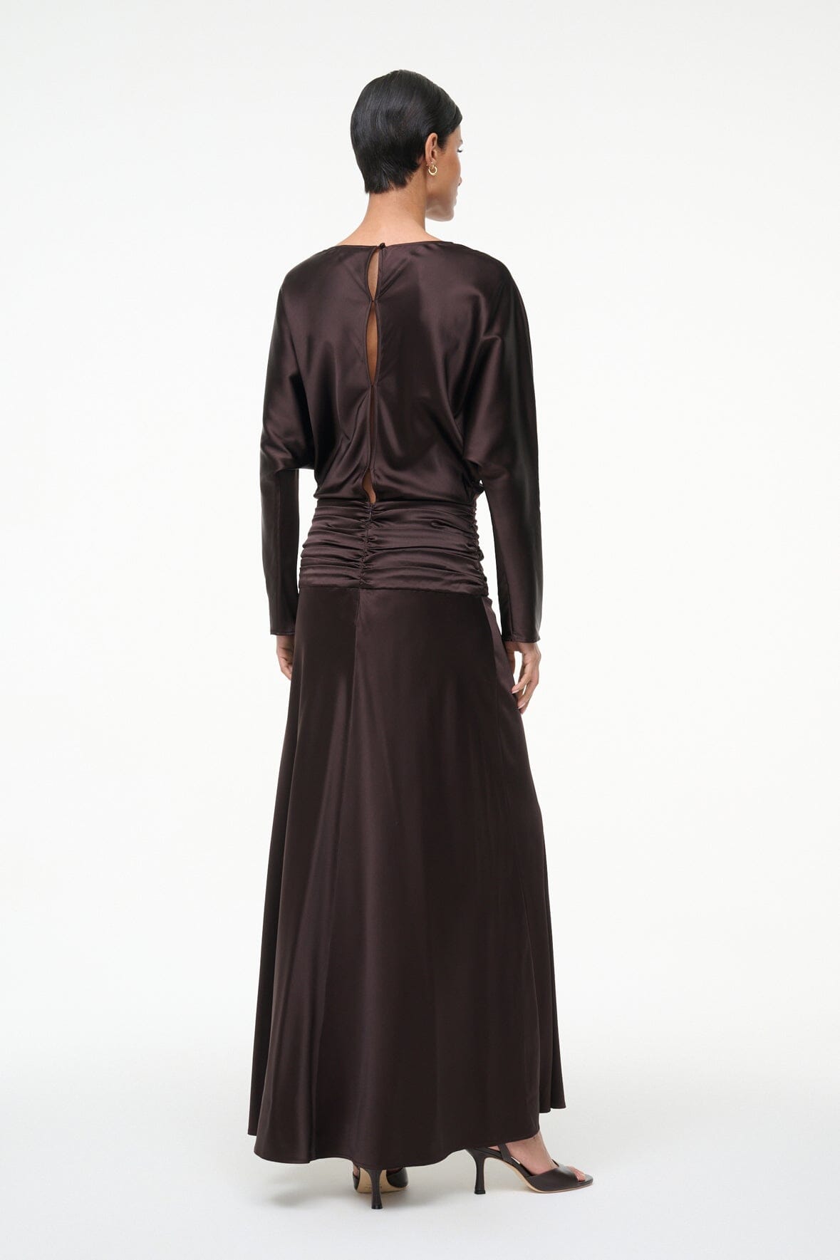 FREDA SILK DRESS EARTH
