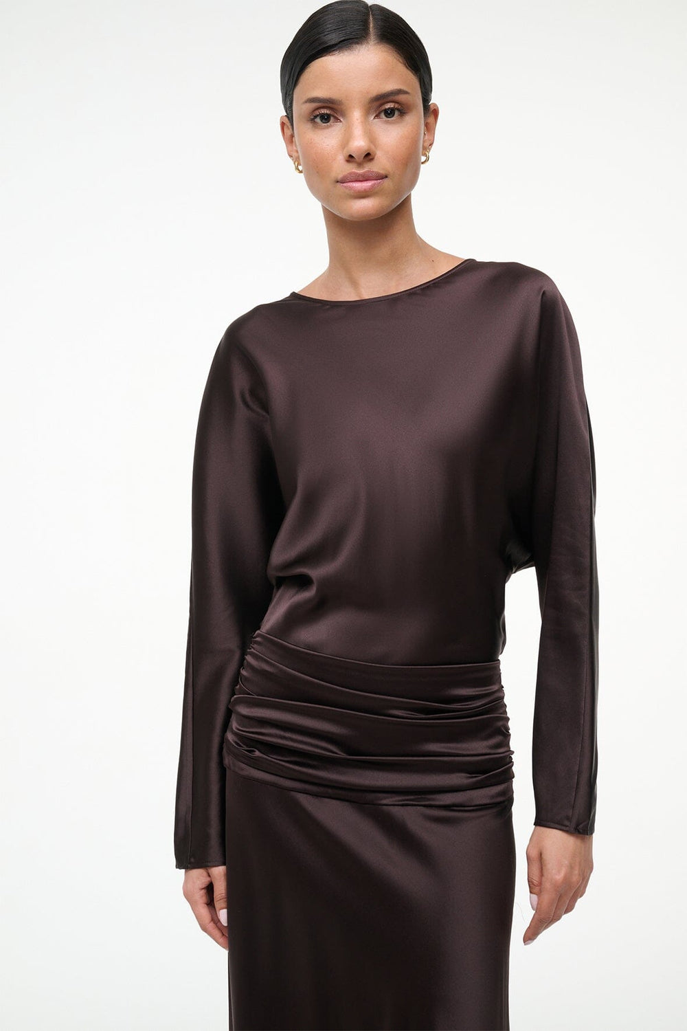 FREDA SILK DRESS EARTH