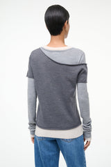 SERA SWEATER HEATHER GREY MULTI