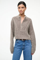 CROPPED HAMPTON SWEATER BISQUE
