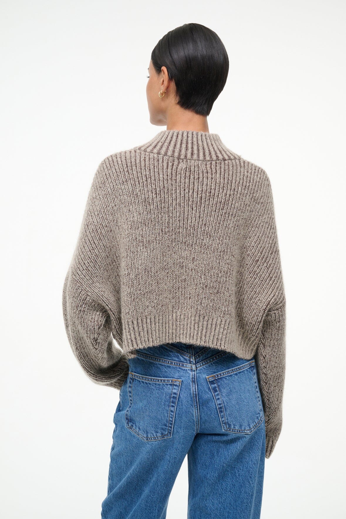 CROPPED HAMPTON SWEATER BISQUE