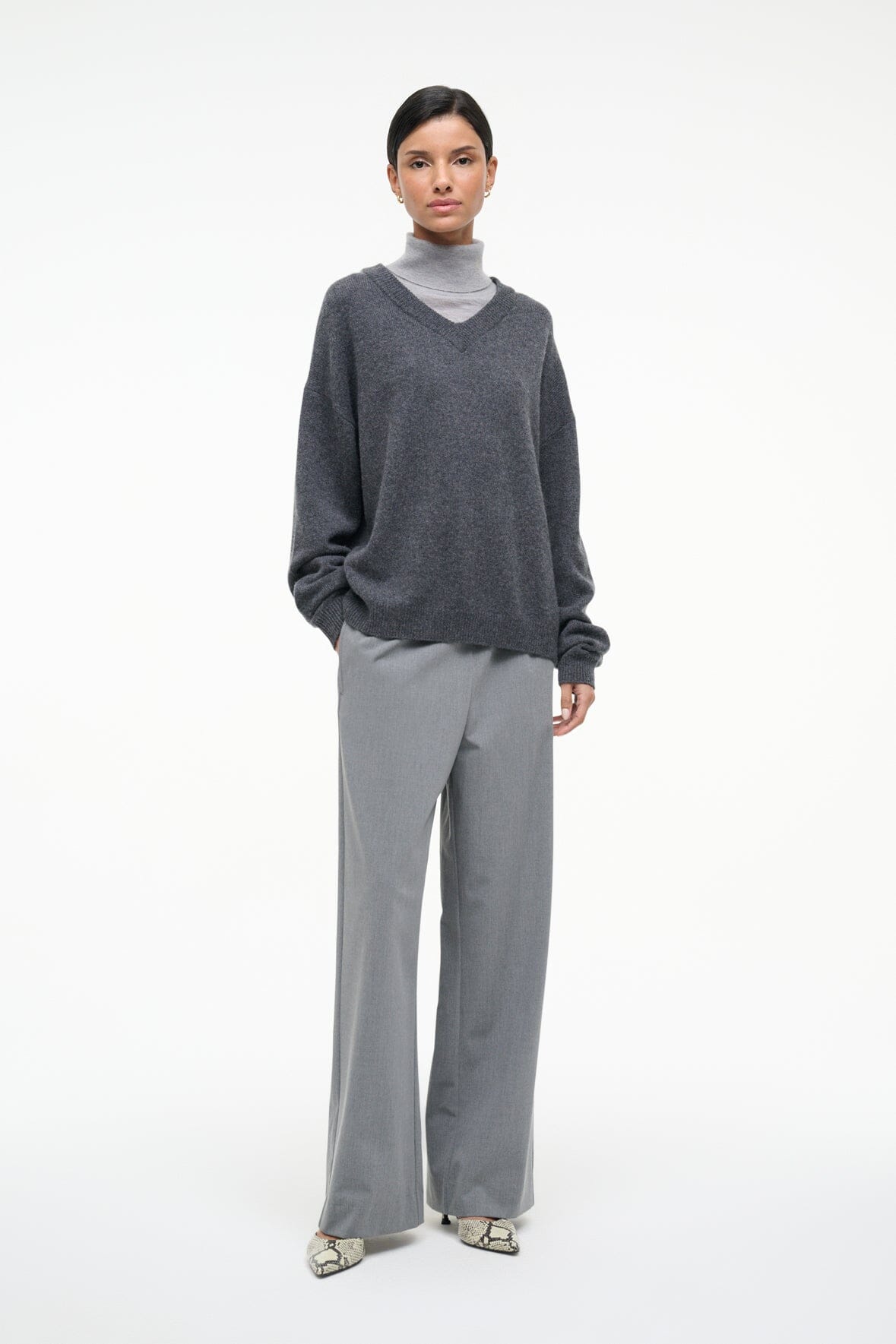 DORIS CASHMERE SWEATER CHARCOAL