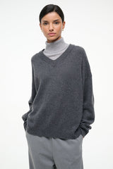 DORIS CASHMERE SWEATER CHARCOAL