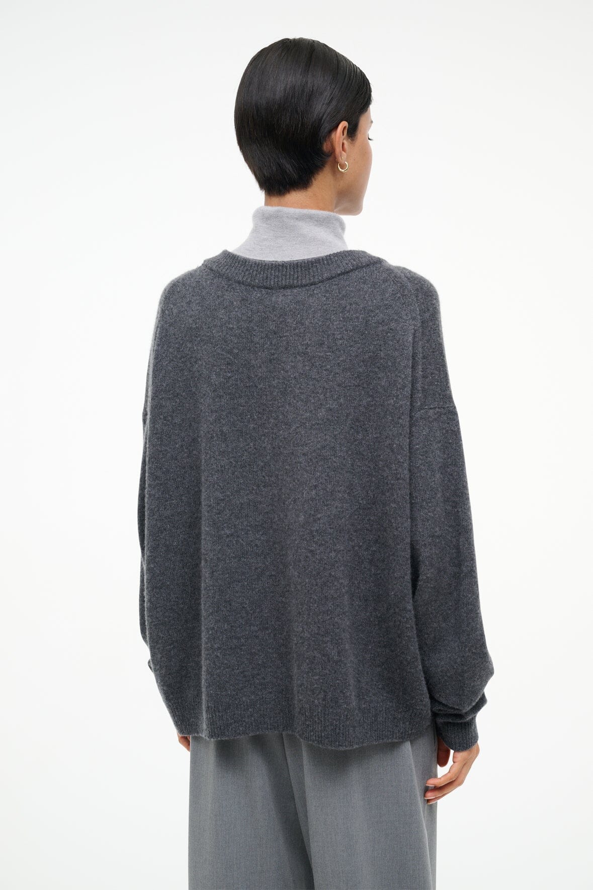 DORIS CASHMERE SWEATER CHARCOAL