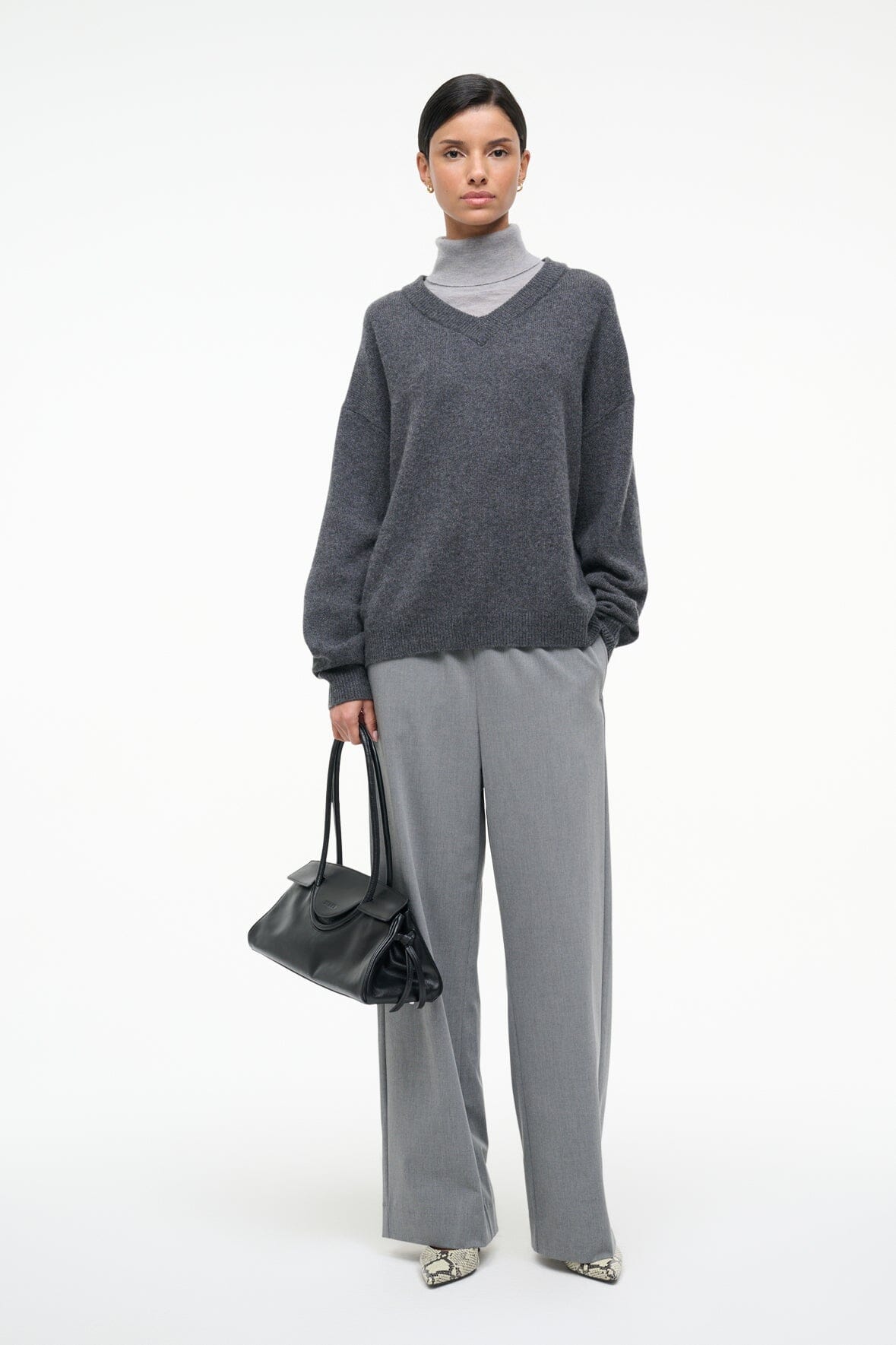 DORIS CASHMERE SWEATER CHARCOAL
