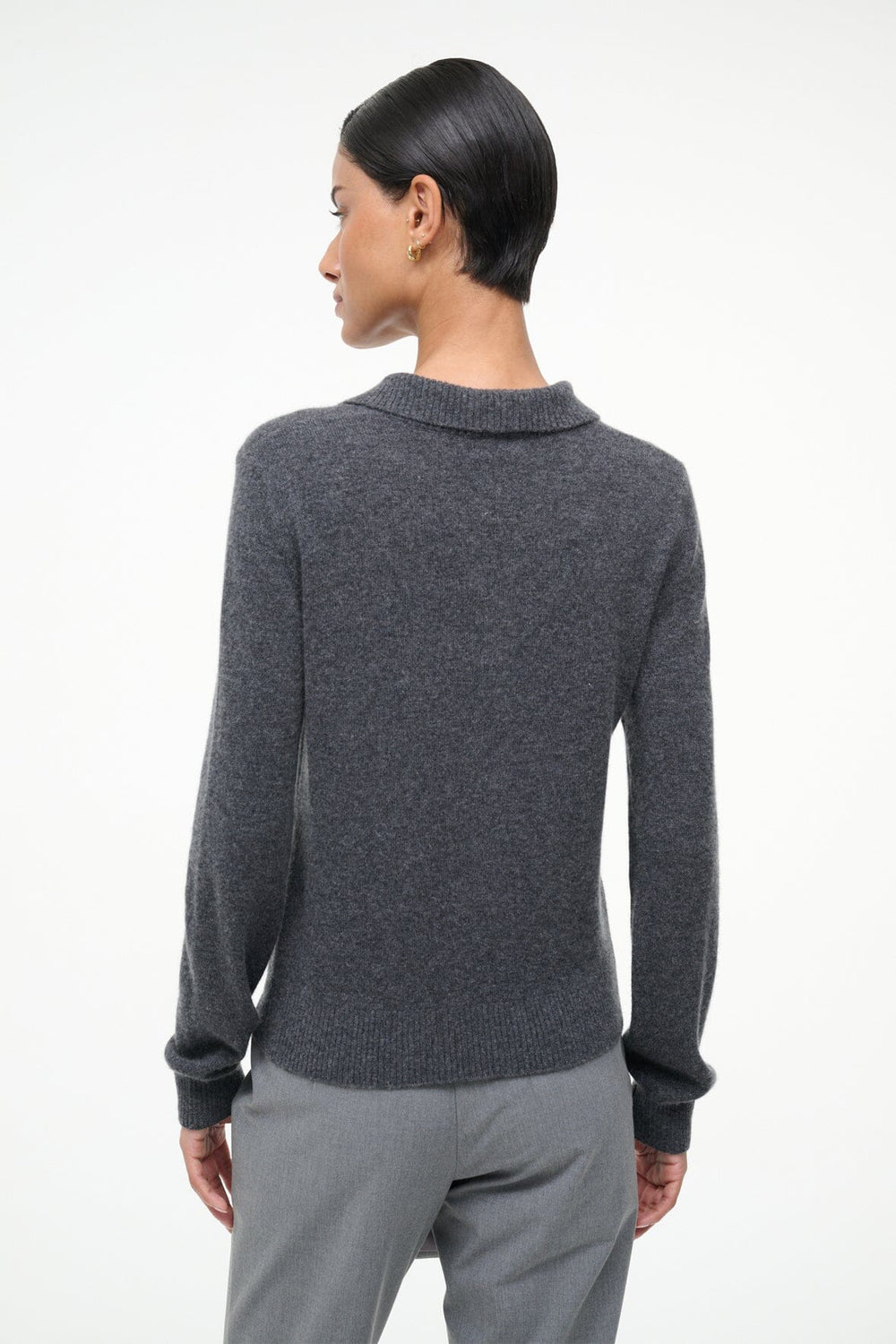 GEMMA CASHMERE SWEATER CHARCOAL