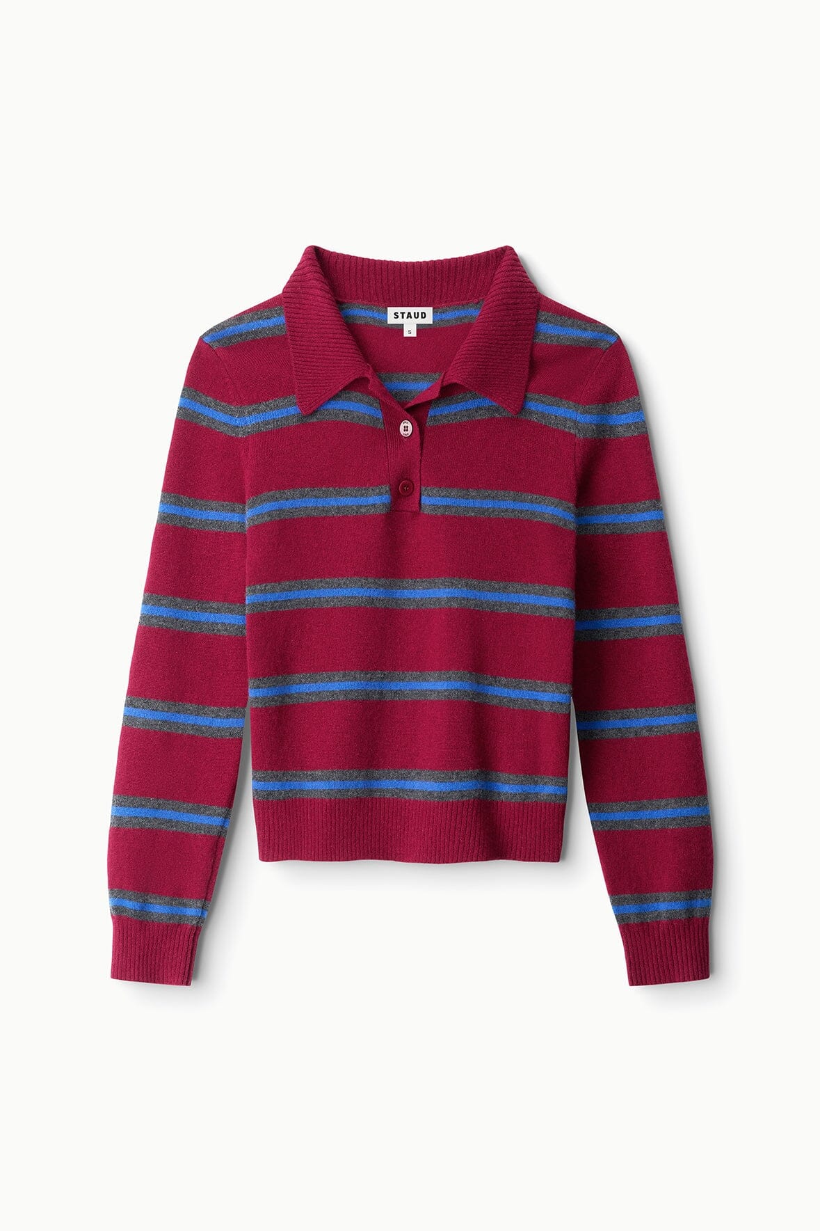 GEMMA CASHMERE SWEATER CRIMSON STRIPE