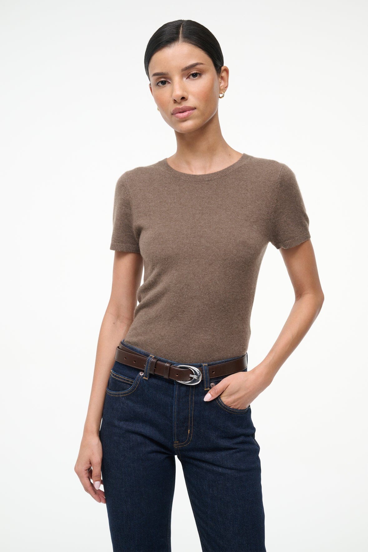 EASY CASHMERE TEE TRUFFLE