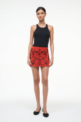 CREST SKIRT CAYENNE BEADED
