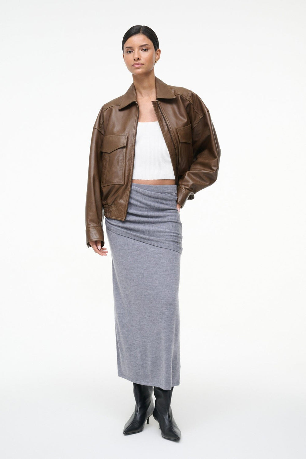 WILMA SKIRT HEATHER GREY