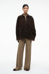 JOSETTE SUEDE SHIRT ESPRESSO
