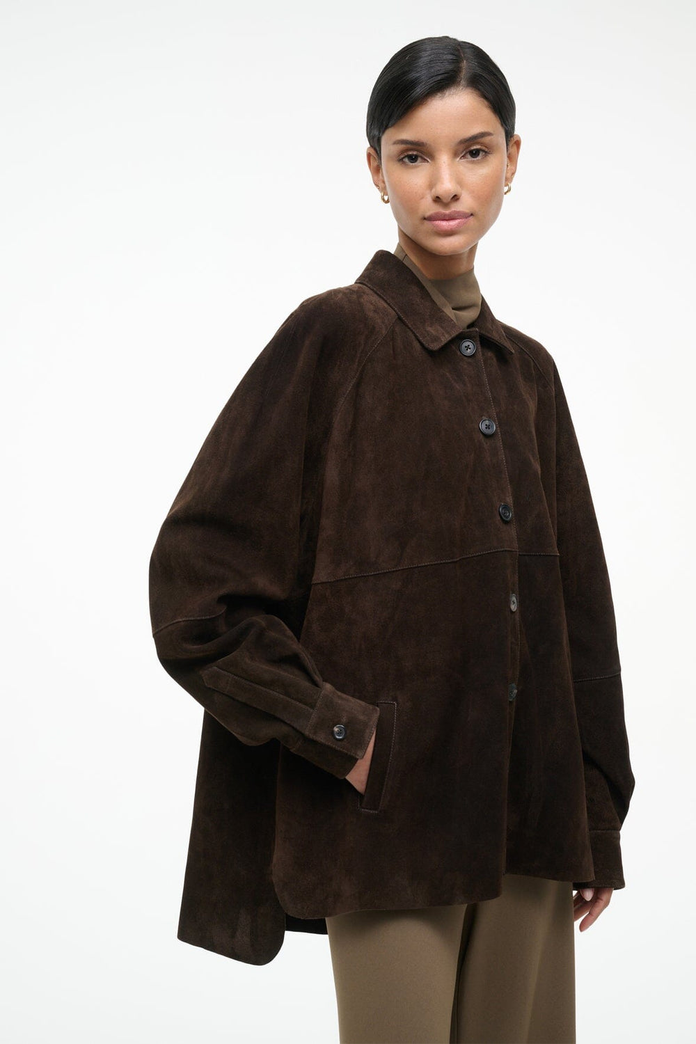 JOSETTE SUEDE SHIRT ESPRESSO