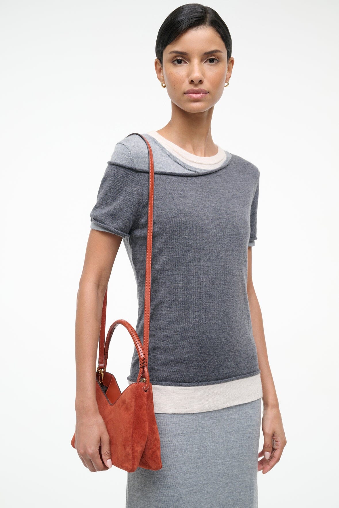 VALERIE SHOULDER BAG AUBURN SUEDE