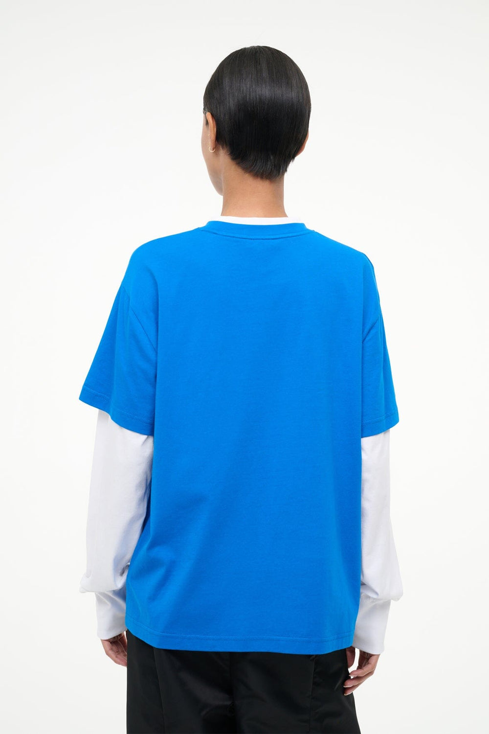 JUNIOR LONG SLEEVE TEE VARSITY BLUE WHITE
