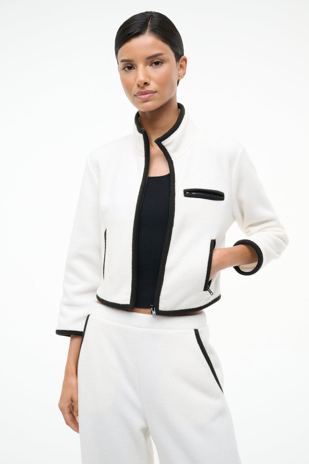 JETER JACKET IVORY BLACK