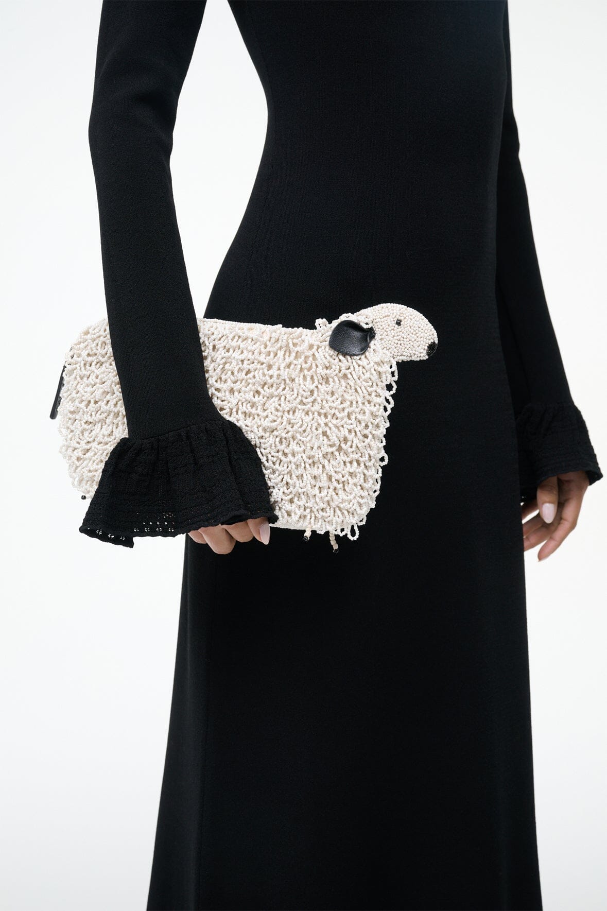 DOLLY BEADED CLUTCH IVORY