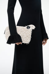 DOLLY BEADED CLUTCH IVORY