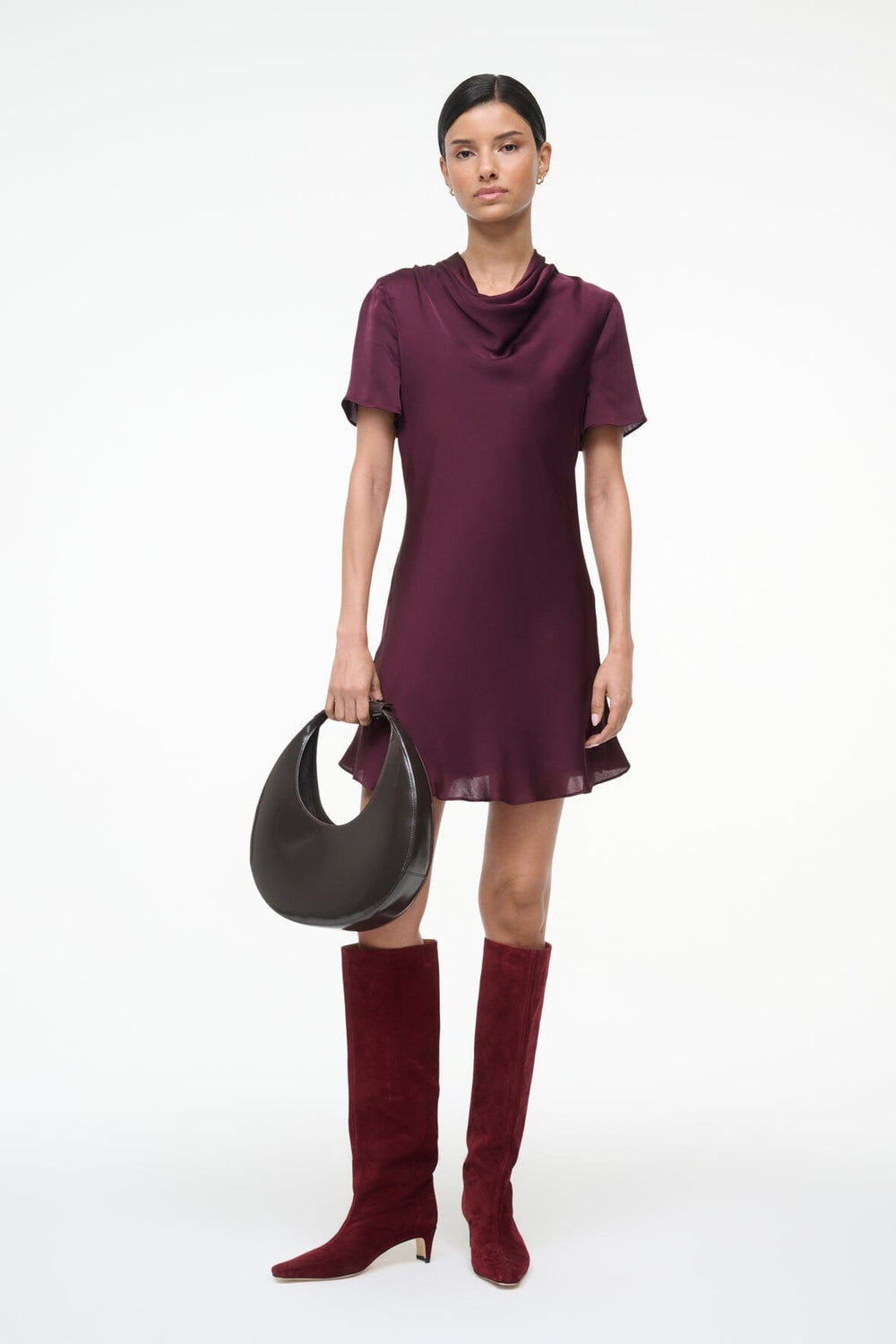 IRIS SILK DRESS SYRAH
