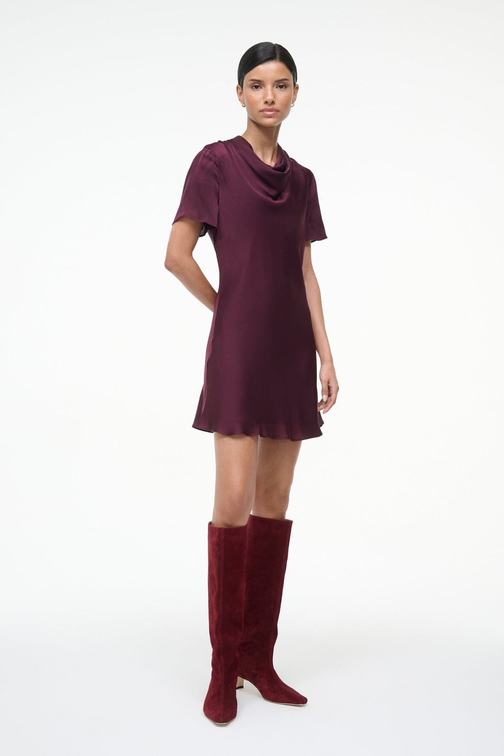 IRIS SILK DRESS SYRAH