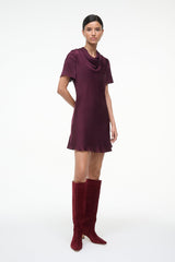 IRIS SILK DRESS SYRAH