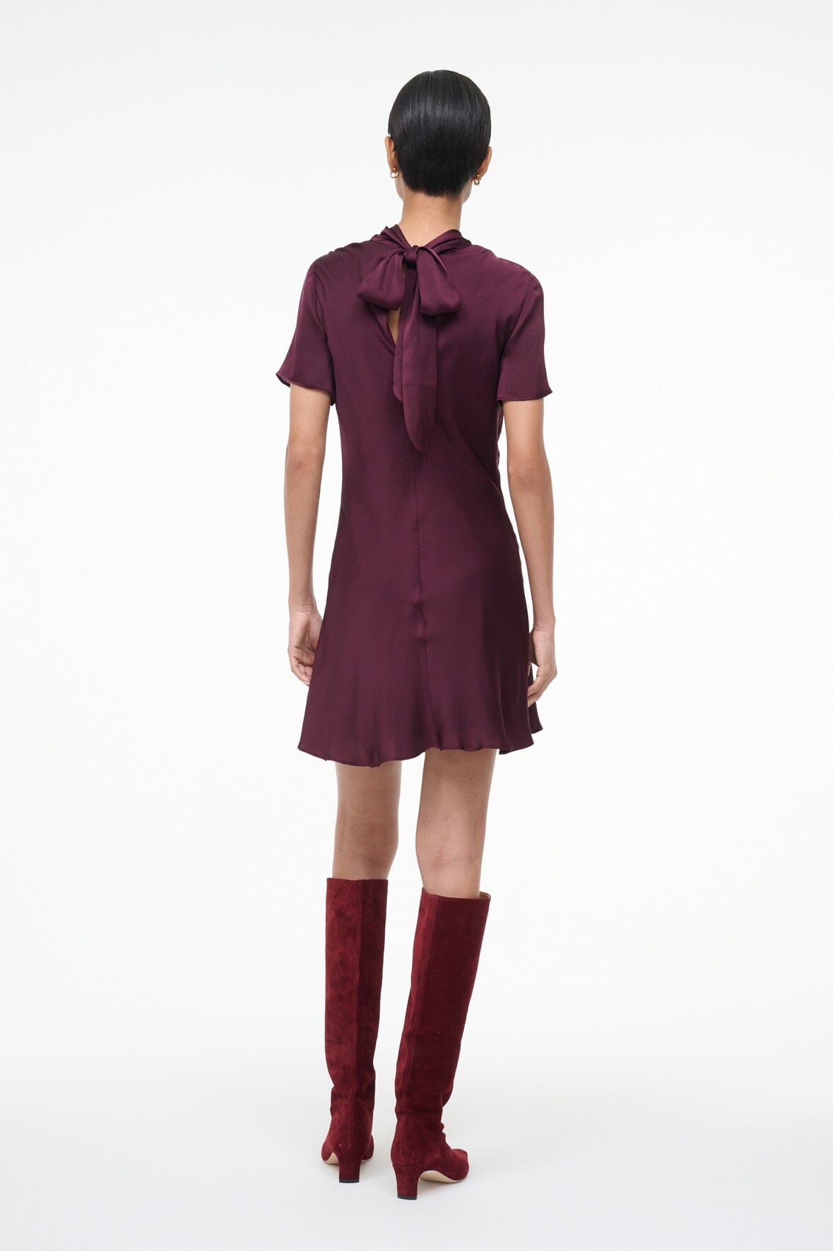 IRIS SILK DRESS SYRAH