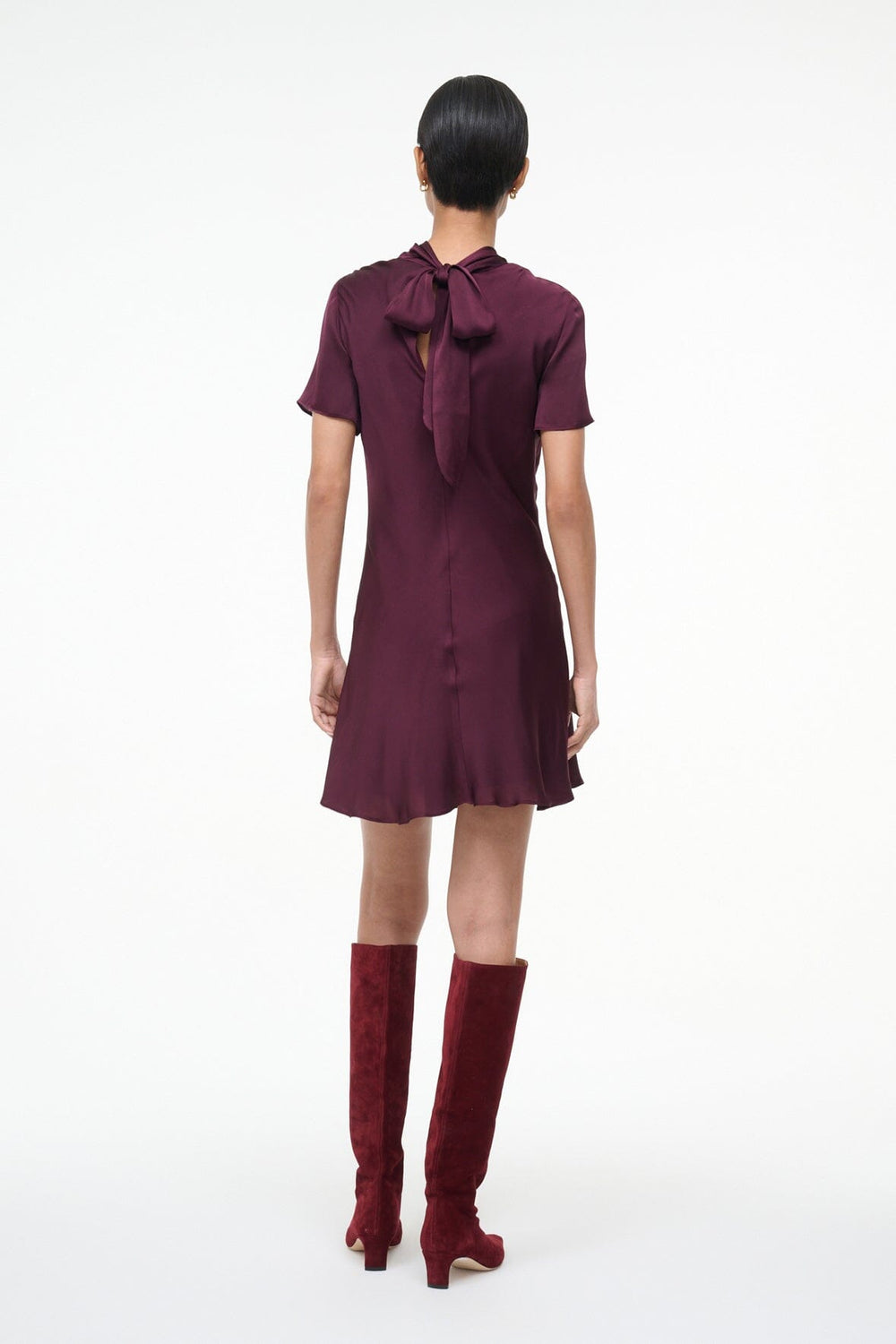 IRIS SILK DRESS SYRAH