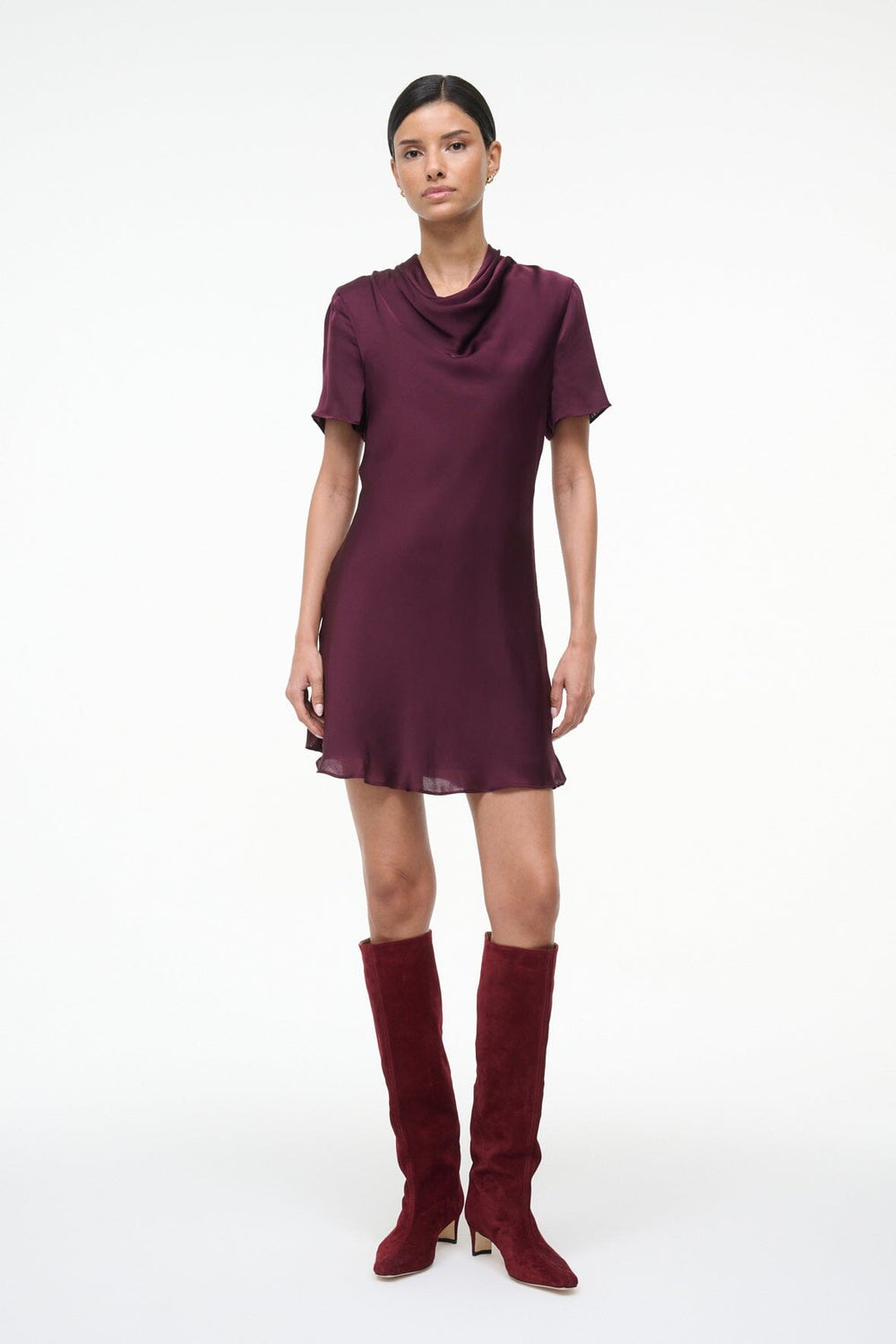 IRIS SILK DRESS SYRAH