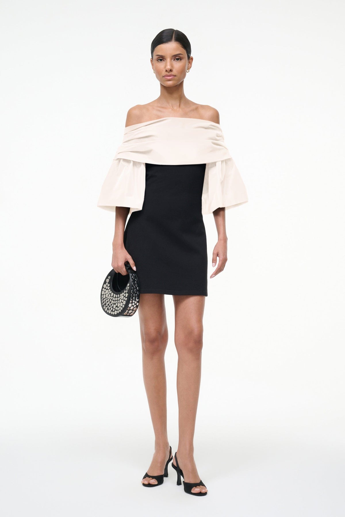 HARPER DRESS BLACK IVORY