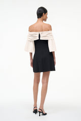 HARPER DRESS BLACK IVORY