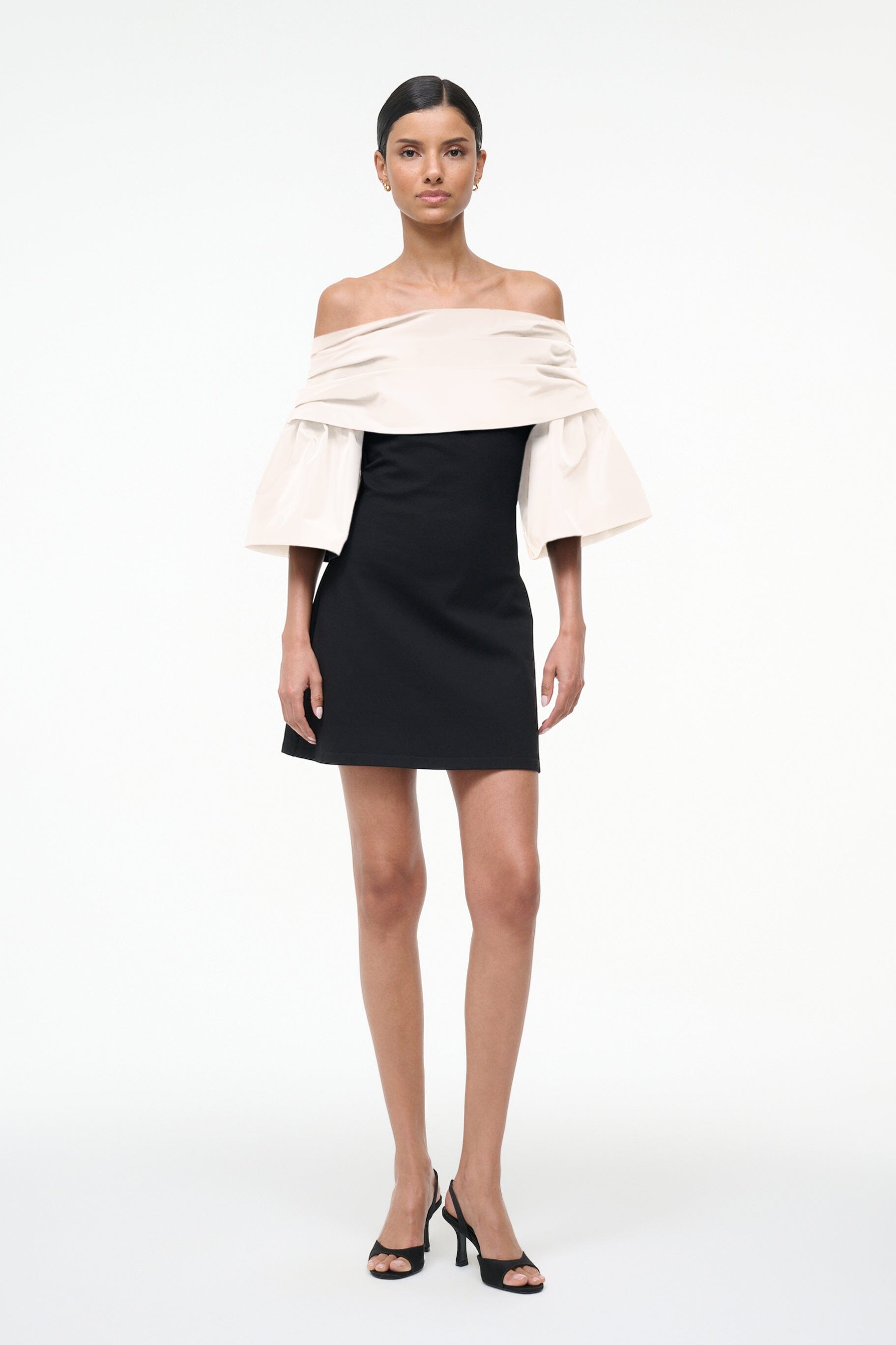 HARPER DRESS BLACK IVORY