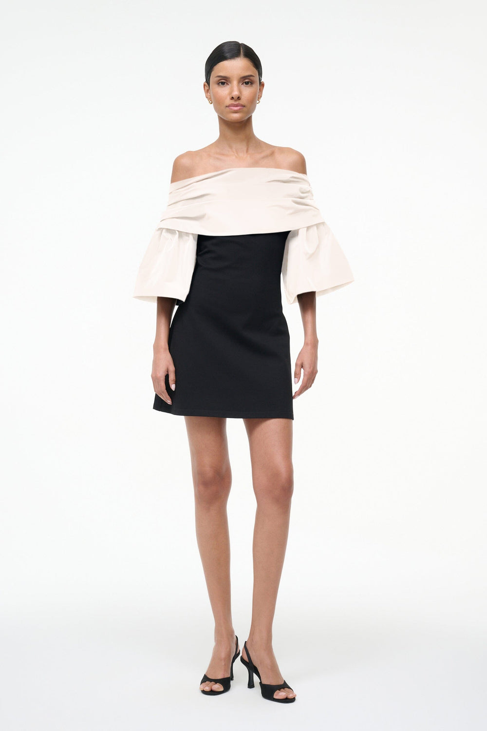HARPER DRESS BLACK IVORY